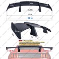 thumbnail image 5 of 58“ Universal GT Rear Spoiler, MP PRO Style Car Rear Trunk Spoiler Wing Spoiler Compatible with Mazda Chevy Corvette Camaro Nissan Lexus Toyota Honda Ford Mustang BMW Infiniti Kia Dodge (Matte Black), 5 of 10