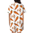 thumbnail image 4 of Womens Pajama Sets With Pocket, Carrot sticks Pattern Lounge Sets Short Sleeve Sleepwear PJ Sets for Women, 4 of 6