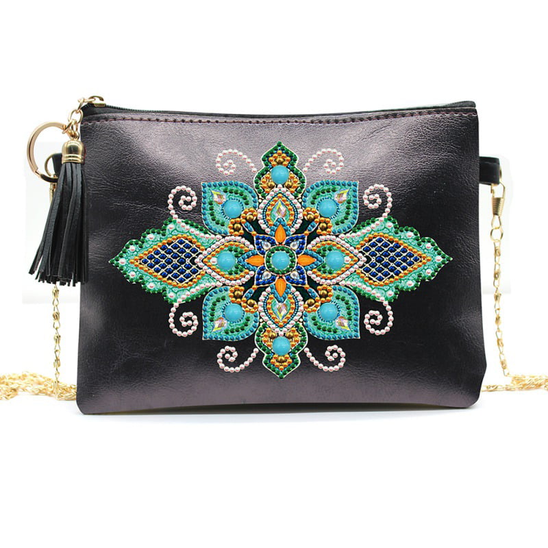 5D Diamond Painting Embroidery Shoulder Bag Rhinestones Wallet Coin Purse Gift 