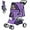 Purple, variant on DEXS Pet Stroller 4 Wheels Dog Cat Stroller for Small Medium Dog Cats Carrier Jogger Travel Foldable Puppy Stroller with Detachable Carrier,Grey