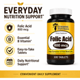 thumbnail image 2 of Sunshine Naturals Folic Acid 800mcg, 100 Tablets, 2 of 6