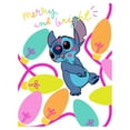 thumbnail image 2 of Girl's Lilo & Stitch Merry and Bright Kissy Face Graphic Tee White Medium, 2 of 4