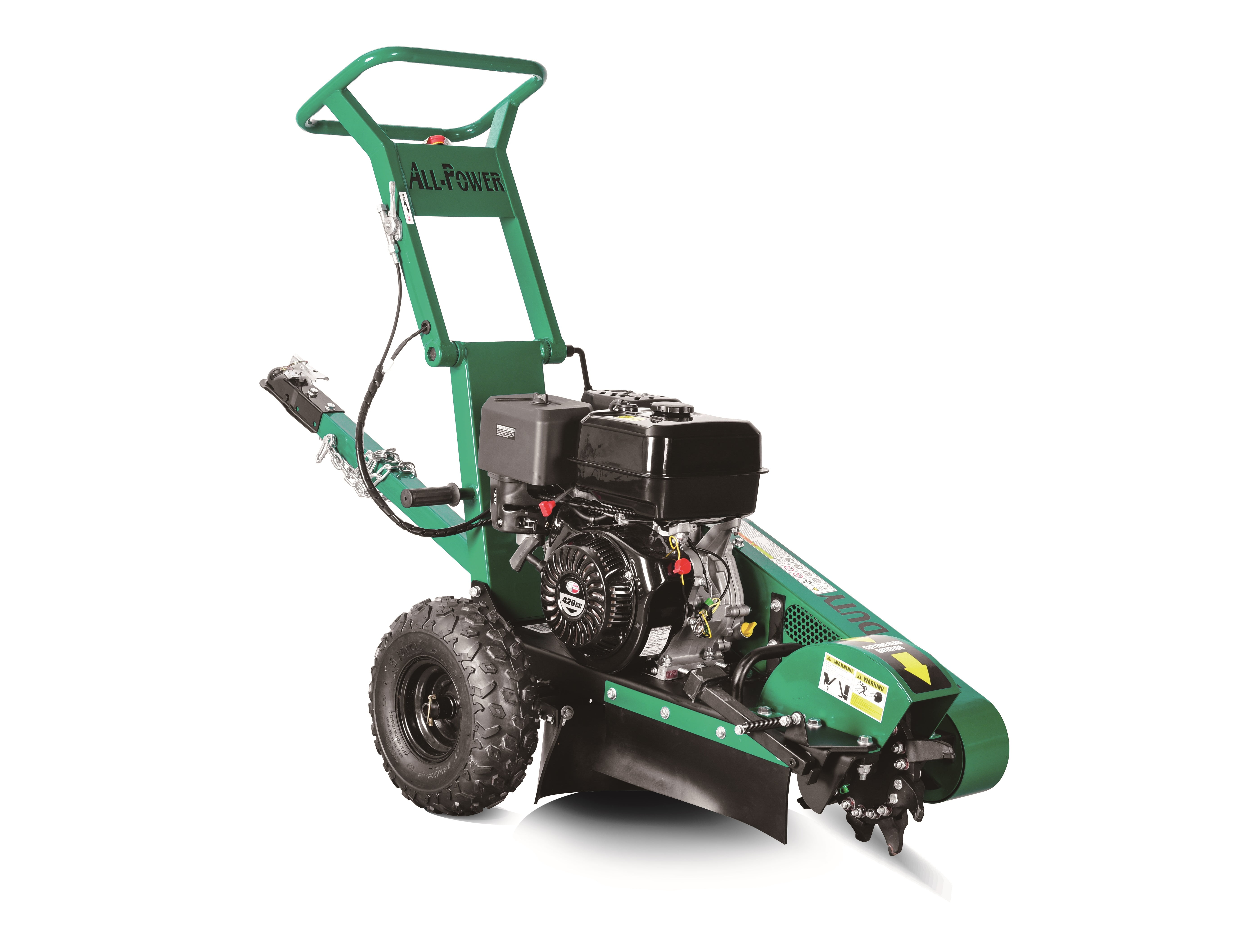 All Power 12 in. 15 HP Commercial Stump Grinder, Gas Powered, with 9 High Speed Carbide Blades