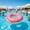 A, variant on Snmubt Thick Inflatable Donut Swim Float C, Bites Style Water Tube for Pool, Outdoor Water Floating Ring for Teens Adults Summer Fun