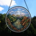 thumbnail image 2 of Norwegian Fjord Stained Glass Suncatcher Window Hanging – Personalized Window Hanging for Travel Lovers, Families, Friends or Couples, Christmas 2025 Keepsake, 2 of 5