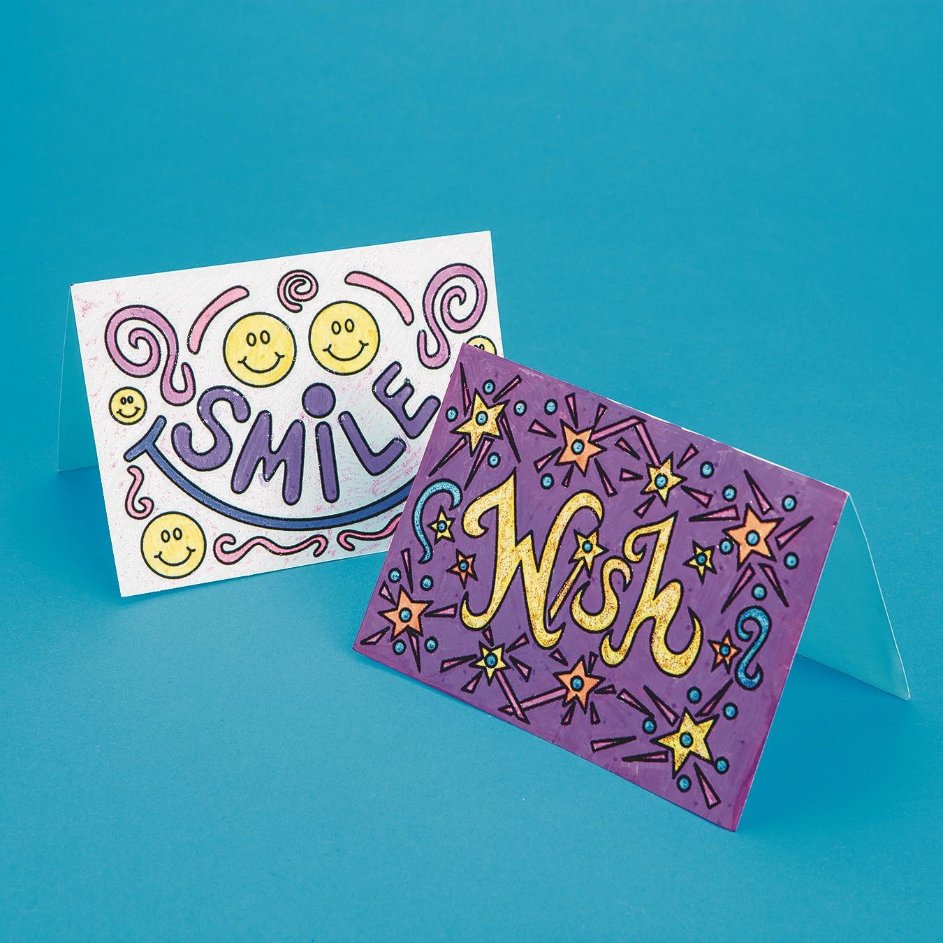 Good Vibes Velvet Art Cards Craft Kit (Pack of 48)
