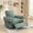 Mint Green, variant on 39" Recliner Chair, Swivel Chair, Rocking Chair With Adjustable Backrest Chenille Fabric And Easy Assembly For Living Room And Reading Nooks, Brown,Green