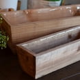 thumbnail image 5 of Balcony Box Planters, Set of 2, Rectangular, Plastic Lined, Fir Wood, 21.75 and 15.75 Inches, Nesting, 5 of 6