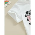 thumbnail image 6 of Toddler Baby Girls Summer Outfit 6M 12M 18M 24M 2T Daddys Girl Short Sleeve T-Shirt Elastic Shorts Clothes Set, 6 of 8