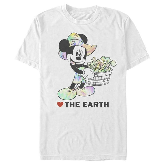 Men's Mickey & Friends Love the Earth Graphic Tee White X Large