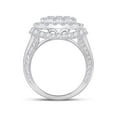 thumbnail image 3 of 14kt White Gold Princess Diamond Cluster Bridal Wedding Engagement Ring 3-1/2 Cttw, 3 of 3
