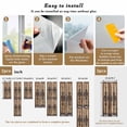 thumbnail image 6 of Wooden Plank Window Privacy Film, Rustic Farmhouse Brown Black Barn Door Static Cling UV Sun Blocking Heat Control Window Tint Day and Night, Non-Adhesive One Way Windows Privacy Cover 17.7''x78.7'', 6 of 7