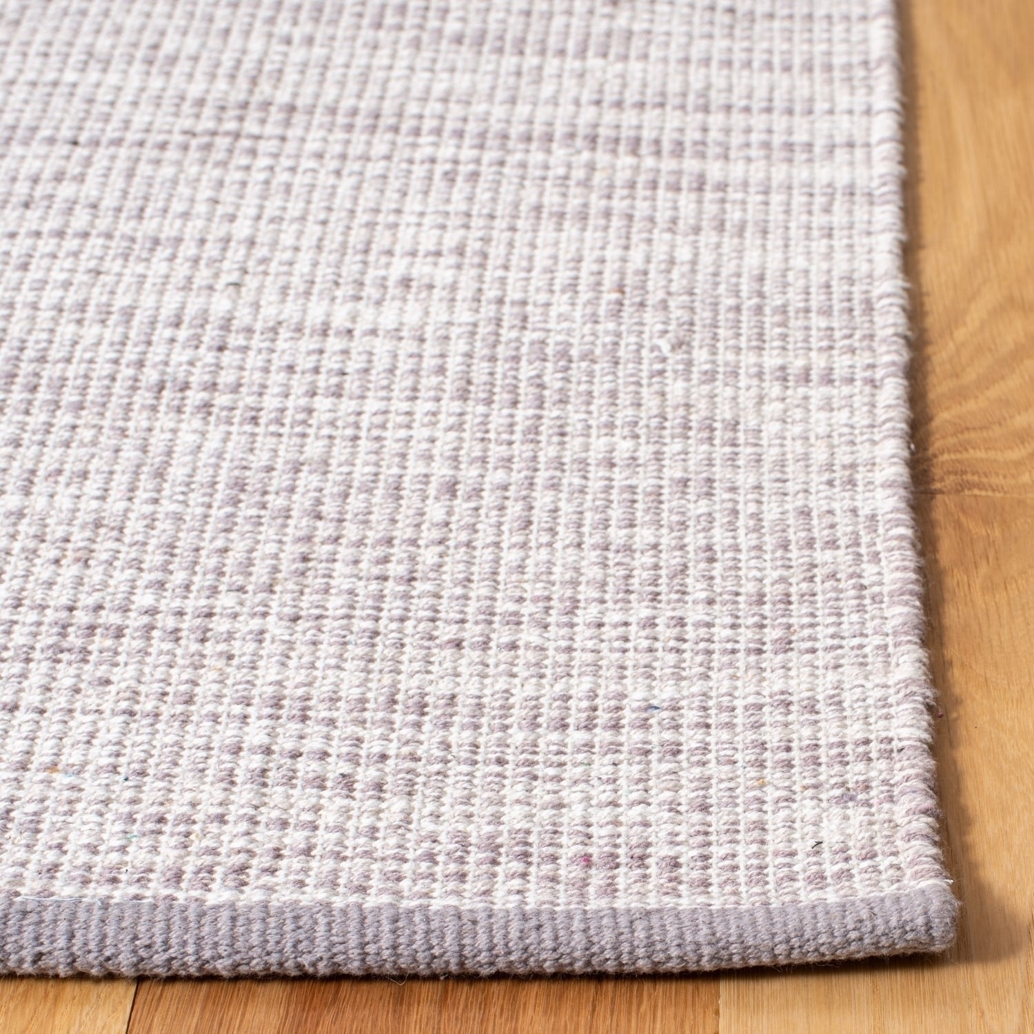 SAFAVIEH Montauk Bernadine Solid Braided Cotton Runner Rug, Silver, 2'3" x 8'