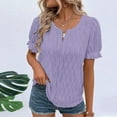 thumbnail image 2 of hopeusnice Women's Plus Size Elegant Business Workwear Shirts Trendy Teen Girl Clothes Casual Loose Ruffle Short Sleeve Fashion Solid Color Tunic Summer Tops V Neck T-Shirts for Woman, 2 of 8