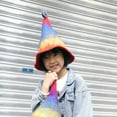 thumbnail image 6 of Gradient Rainbow Wizard Hat, Popular Steeple Witch Hat Party Prop Gift for Man, Woman, 6 of 7