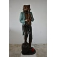 thumbnail image 3 of Nifao Frog Playing Saxophone Gracefully Bronze Statue – Garden Outdoor Decor Sculpture, 22"L x 20"W x 65"H, 3 of 10