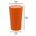 thumbnail image 4 of 10PK Solid Rubber Stoppers - Size: 11mm Bottom, 14mm Top, 24mm Length - Orange - Superior Quality, Solid Rubber - Resistant to Acid, Alkali & Ammonia - Eisco Labs, 4 of 4