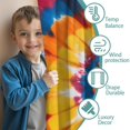 thumbnail image 3 of Blackout Kids Curtains,Colorful Rainbow Tie Dye Spiral Pattern Childrens Insulated Curtains Set Of 2,Bedroom Essentials,Toddler Room Decor 52"x63", 3 of 5
