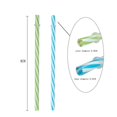 100 Piece Reusable Hard Plastic Straws. BPAFree, 9 Inch Long Various Colors Stripe Drinking