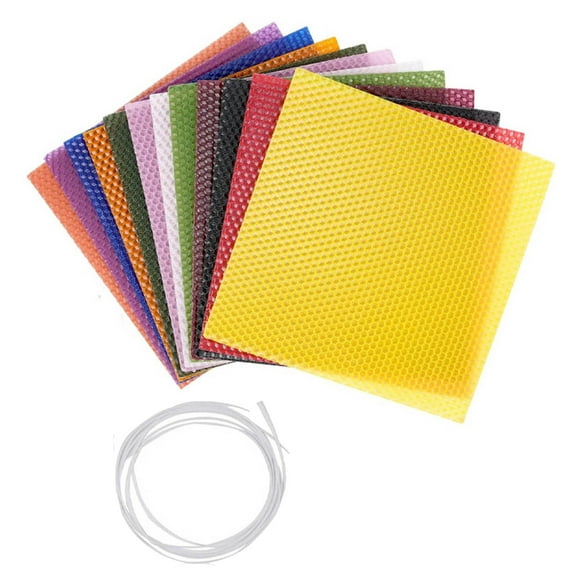 Tizuqe 12 Pieces Wax Sheets for Candle Making, Wax Candle Making Kits for Kids Adults