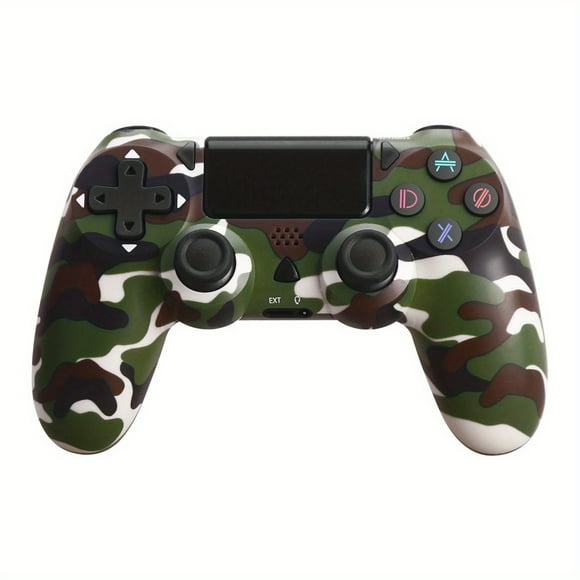 Controlador inalámbrico compatible con PS4, control remoto compatible con Playstation 4/PS4 Slim/PS4 Pro/PC con Windows, camuflaje verde