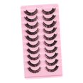 thumbnail image 1 of 10 Pairs Russian Strip Lashes Curly Handmade   F  19x10.5x1.5CM, 1 of 8
