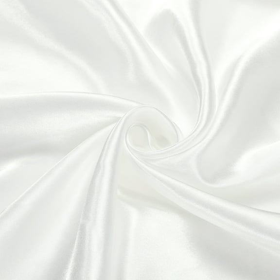 White Satin Fabric by the Yard, 2 Yards 60" Wide Silky Satin Fabric Solid Satin Cloth Fabric for Bridal Dress Wedding Decorations Crafts Sewing