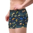 thumbnail image 2 of Sikiie Undersea Animals Print Men's Boxer Briefs, Elastic Waistband Boxer Briefs Leggings-Medium, 2 of 5