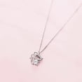 thumbnail image 4 of 1 collar de plata elegante con cadena de clavícula en forma de ratón, sencillo y moderno, con dije de circonitas a juego para mujer (plata), 4 of 6