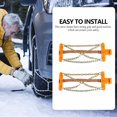thumbnail image 4 of 2 Pcs Chaînes de Pneu de Neige Pratiques pour Voiture Chaînes de Neige Antidérapantes, 4 of 8