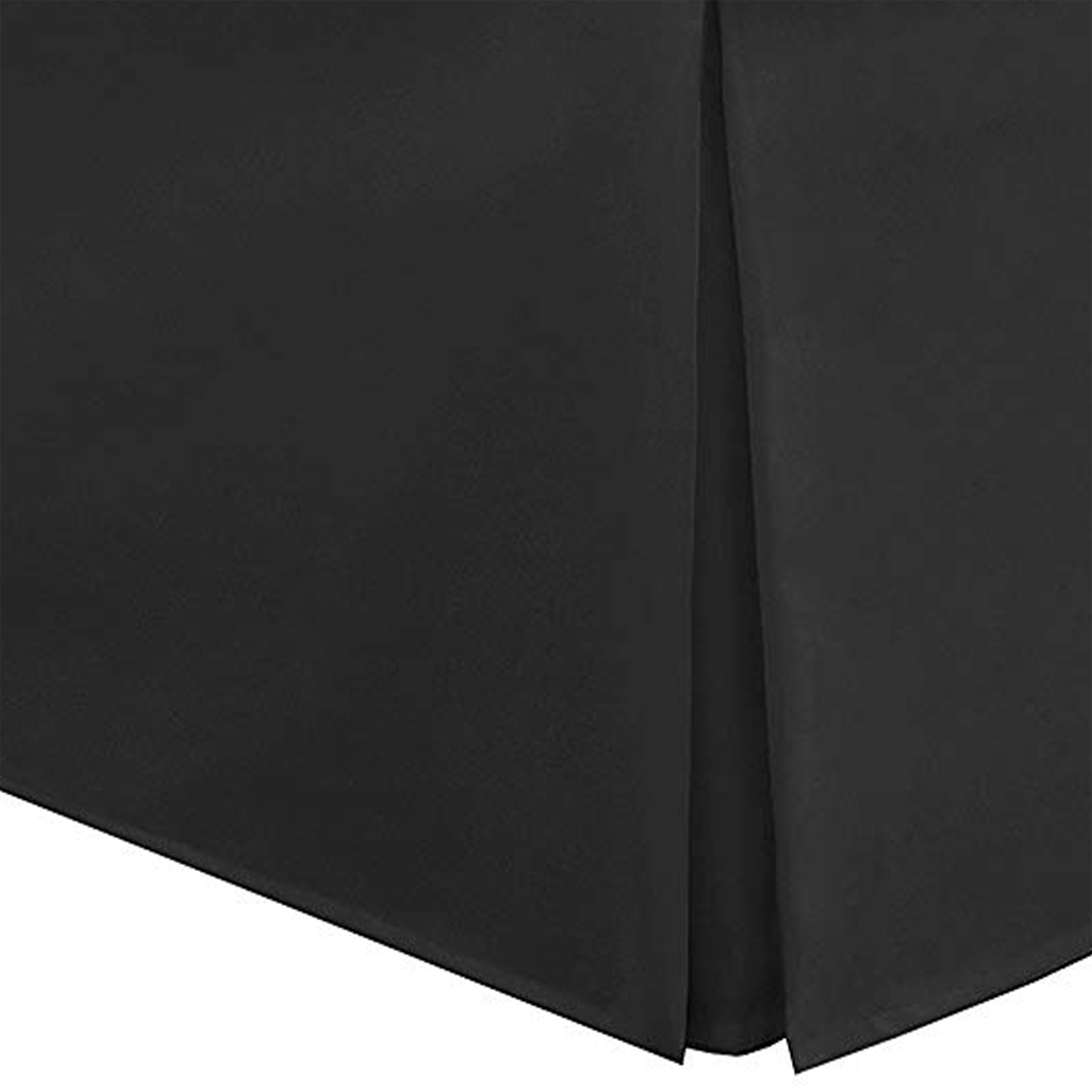 Fresh Ideas Bedding Tailored Bed Skirt, Classic 14” Drop Length, Pleated Styling, Twin, Black - image 4 of 6