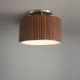 thumbnail image 5 of Tambo Semi-Flush Mount Ceiling Light - Dark Walnut Wood Finish Weathered Brass, 5 of 9