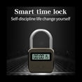 thumbnail image 4 of Smart Time Lock LCD Display Electronic Timer Switch USB Rechargeable Timer Padlock Travel Electronic Timer-Qing,1 x Timer Padlock 1 x USB Cable,Tarnish, 4 of 8