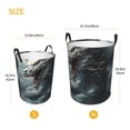 thumbnail image 3 of Balery Cloud White Dragon Cesta de ropa redonda con asas, impermeable, independiente, para ropa, juguetes, dormitorio y familia-Small, 3 of 6