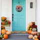thumbnail image 5 of Esqueleto de Halloween Calabaza Hoja de arce Puerta Colgante Simulación Calabaza Negro Wmkox8yii gf11606, 5 of 7