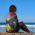thumbnail image 3 of Wildflowers Butterfly Beach Towel Microfiber Beach Towels Sand Free Quick Dry Lightweight Travel Towels, 3 of 7