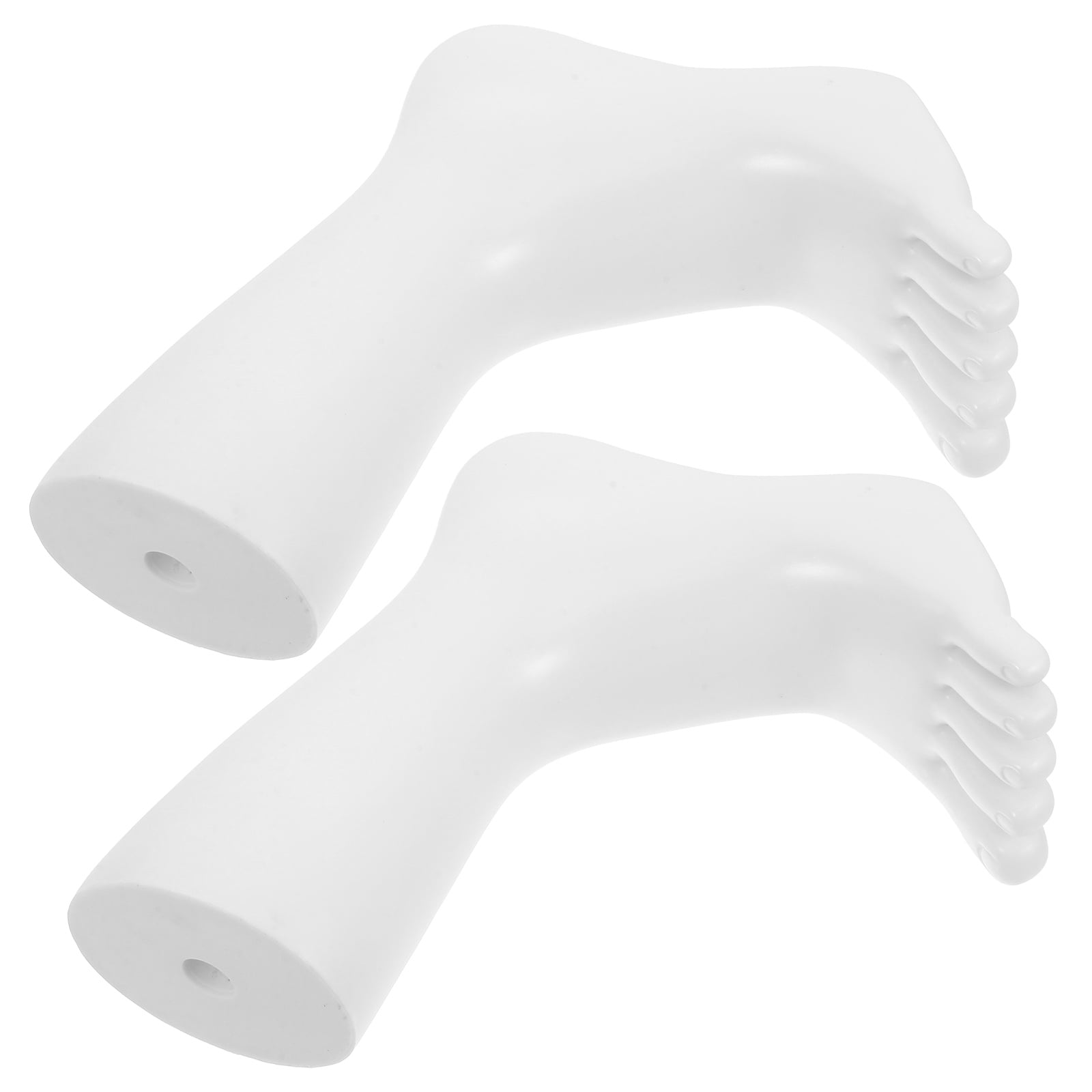 TAILTOSS Mannequin Feet Display Pair for Toe Socks and Anklets, Easy to Clean, White, 21x20x8 Inches