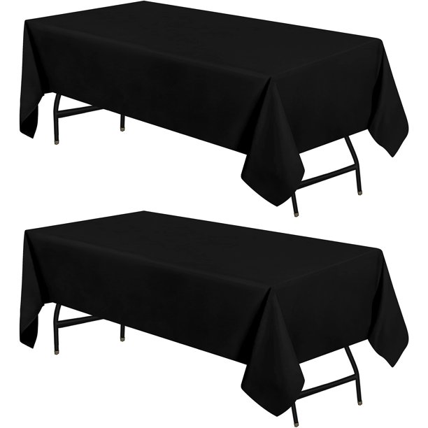Mantel rectangular de cocina Utopia, paquete de 2 unidades, 152 x 259 cm, negro