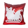 thumbnail image 1 of Rojo de lentejuelas copo de nieve Reno letra patrón sofá decoración del hogar fundas de almohada de coche funda de almohada suave funda de almohada 40x40cm Sweethay JR0775-05, 1 of 6