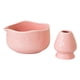thumbnail image 2 of Cuenco japonés para matcha, hecho a mano, para ceremonia del matcha, con soporte para batidor, 450 ml, para té Rosa, 2 of 9