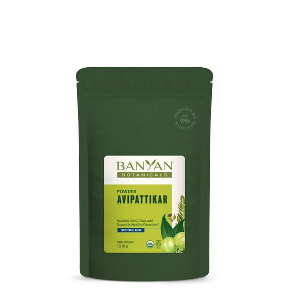 Banyan Botanicals Avipattikar Powder – Organic Digestion Supplement with Ginger, Cardamom & Vidanga ­­– Supports Healthy Stomach Acid Balance* – 3 oz. – Non-GMO Sustainably Sourced Vegan