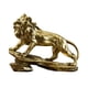 thumbnail image 4 of Estatua de león de escritorio, escultura de león, decoración creativa de escritorio de león coleccionable, artesanías Oro, 4 of 9