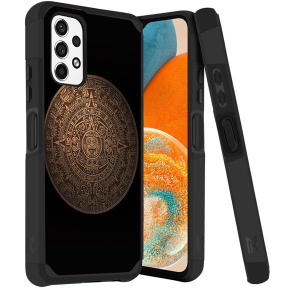 ANJ  Rugged Dual Layered Shockproof Slim Hybrid Case   Tempered Glass Cover Compatible with Samsung Galaxy A23 5G - Stoney Mayan