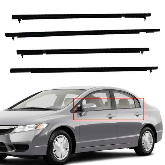 munirater Car Outside Window Moulding Weatherstrip Seal Belt Replacement for 2006-2011 Honda Civic