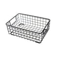 thumbnail image 3 of Cesta de almacenamiento de alambre, cesta de escritorio, de almacenamiento portátil resistente de estilo rústico, de retro para armarios domésticos, L, 3 of 8