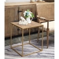 thumbnail image 5 of Connexion Decor Portam Reclaimed Elm and Metal End Table in Natural/Brass, 5 of 5
