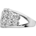 thumbnail image 4 of Sterling Silver Rhodium-Plated Bezel-Set Fancy Cz Ring (Size 7) Made In Thailand qr6919-7, 4 of 5