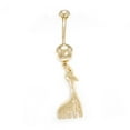 thumbnail image 4 of Belly Button Ring 14G 3 Pack Cute Animal Bird Monkey Giraffe Navel Rings Jewelry, 4 of 8