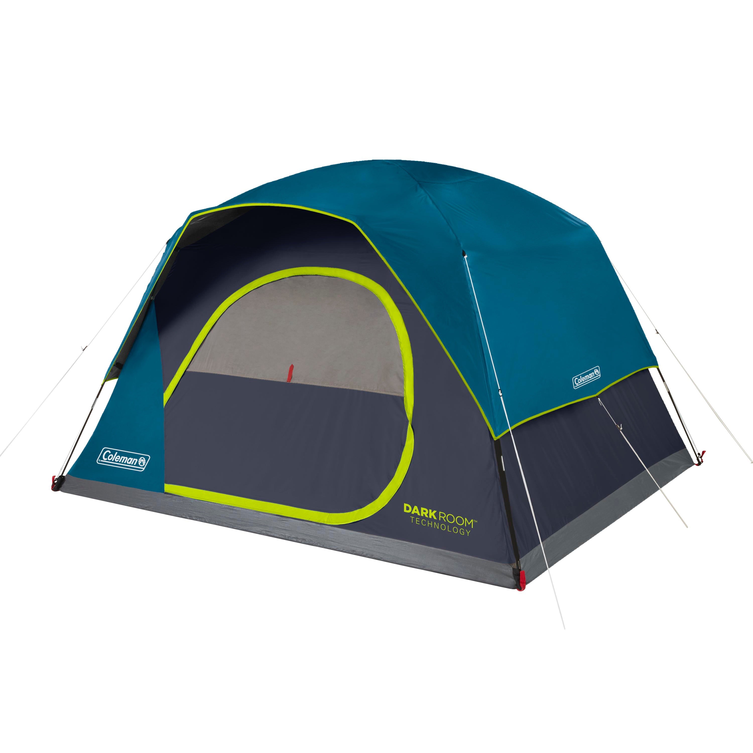 Coleman Camping Tent | 6 Person Dark Room Skydome Tent, Blue - Walmart