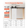 thumbnail image 6 of VEVOR Bi-Folding Sliding Barn Door Hardware Track Kit, 36" Top Mount Track Kit, Slide Smoothly & Quietly, Heavy Duty, Easy to Install, Suitable for Two 16" Closet Pantry Laundry Doors (Not Included), 6 of 9